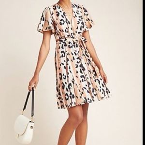 Hutch leopard wrap blaise dress
